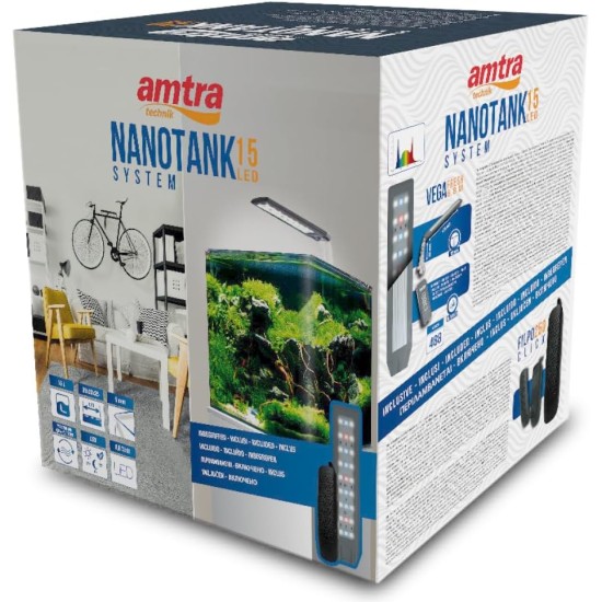 Amtra Nanotank 30 Aquarium Tank 30 Litres Glass Box Extra Clear 30 x 30 x 35 cm Pool for Goldfish or as Turtle Tank for Water Turtles with Shock Absorbing Mat Included Amtra Nanotank 30 Aquarium Tank 30 Litres Glass Box Extra Clear 30 x 30 x 35 cm Pool for Goldfish or as Turtle Tank for Water Turtles with Shock Absorbing Mat Included