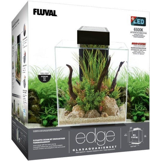 Fluval Edge 2.0 Aquarium Set with LED Lighting System, Black Fluval Edge 2.0 Aquarium Set with LED Lighting System, Black