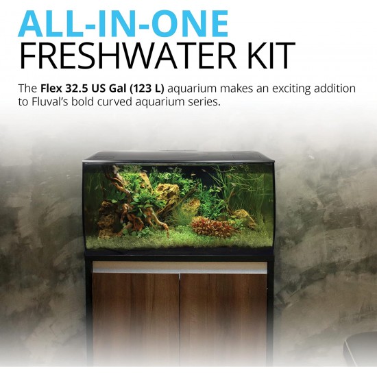 Hagen Fluval Flex Aquarium Kit, 41 x 39 x 39 cm, 57 Litre Hagen Fluval Flex Aquarium Kit, 41 x 39 x 39 cm, 57 Litre
