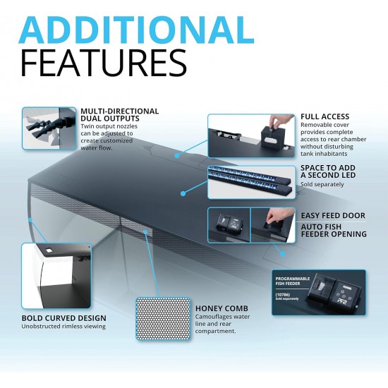 Hagen Fluval Flex Aquarium Kit, 41 x 39 x 39 cm, 57 Litre Hagen Fluval Flex Aquarium Kit, 41 x 39 x 39 cm, 57 Litre