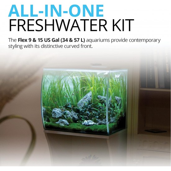 Hagen Fluval Flex Aquarium Kit, 41 x 39 x 39 cm, 57 Litre Hagen Fluval Flex Aquarium Kit, 41 x 39 x 39 cm, 57 Litre