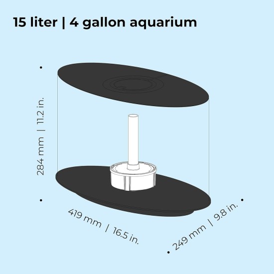 Loop 15 Aquarium with Standard Light - 4 Gallon, White without remote control Loop 15 Aquarium with Standard Light - 4 Gallon, White without remote control