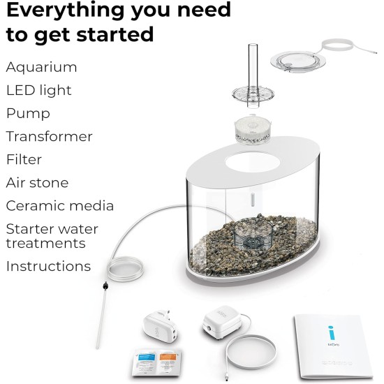 Loop 15 Aquarium with Standard Light - 4 Gallon, White without remote control Loop 15 Aquarium with Standard Light - 4 Gallon, White without remote control