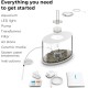 Loop 15 Aquarium with Standard Light - 4 Gallon, White without remote control