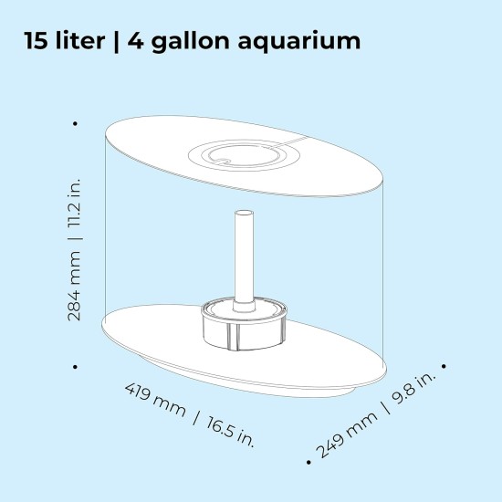 Loop 15 Aquarium with Standard Light - 4 Gallon, White without remote control Loop 15 Aquarium with Standard Light - 4 Gallon, White without remote control