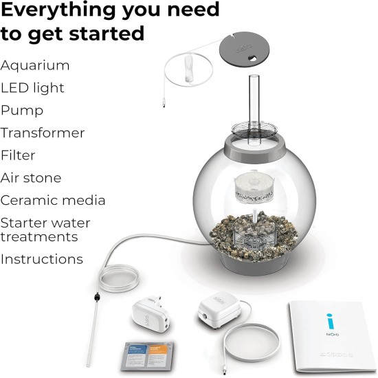 biOrb 72000 Classic 15 LED, 15 L, silver, decorative round acrylic aquarium, complete set with patented filter system, LED lighting biOrb 72000 Classic 15 LED, 15 L, silver, decorative round acrylic aquarium, complete set with patented filter system, LED lighting