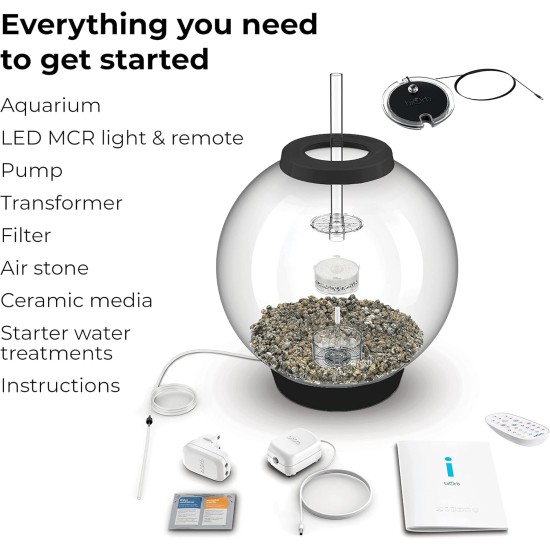 biOrb 72000 Classic 15 LED, 15 L, silver, decorative round acrylic aquarium, complete set with patented filter system, LED lighting biOrb 72000 Classic 15 LED, 15 L, silver, decorative round acrylic aquarium, complete set with patented filter system, LED lighting