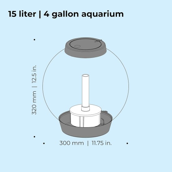 biOrb 72000 Classic 15 LED, 15 L, silver, decorative round acrylic aquarium, complete set with patented filter system, LED lighting biOrb 72000 Classic 15 LED, 15 L, silver, decorative round acrylic aquarium, complete set with patented filter system, LED lighting