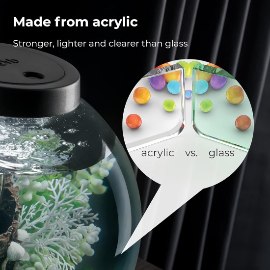 biOrb 72000 Classic 15 LED, 15 L, silver, decorative round acrylic aquarium, complete set with patented filter system, LED lighting biOrb 72000 Classic 15 LED, 15 L, silver, decorative round acrylic aquarium, complete set with patented filter system, LED lighting