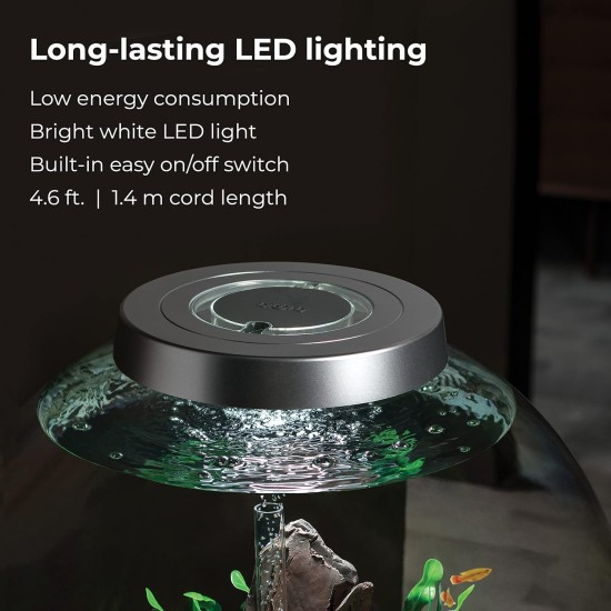 biOrb 72000 Classic 15 LED, 15 L, silver, decorative round acrylic aquarium, complete set with patented filter system, LED lighting biOrb 72000 Classic 15 LED, 15 L, silver, decorative round acrylic aquarium, complete set with patented filter system, LED lighting