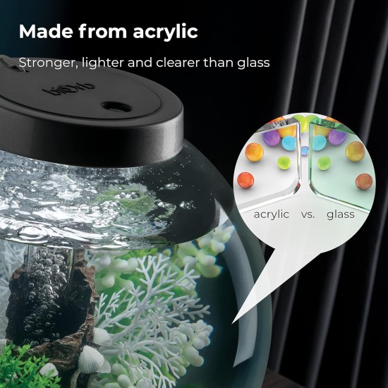 biOrb 72000 Classic 15 LED, 15 L, silver, decorative round acrylic aquarium, complete set with patented filter system, LED lighting biOrb 72000 Classic 15 LED, 15 L, silver, decorative round acrylic aquarium, complete set with patented filter system, LED lighting