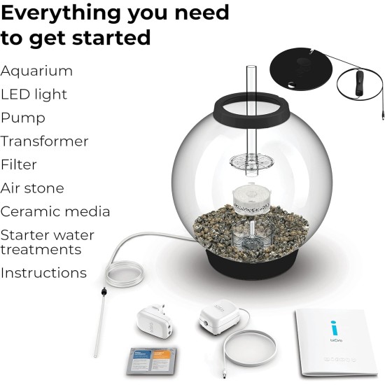biOrb 72000 Classic 15 LED, 15 L, silver, decorative round acrylic aquarium, complete set with patented filter system, LED lighting biOrb 72000 Classic 15 LED, 15 L, silver, decorative round acrylic aquarium, complete set with patented filter system, LED lighting