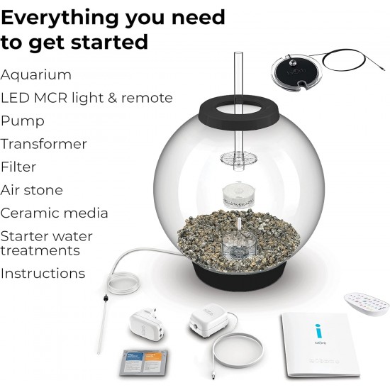 biOrb 72011 Classic 60 LED, 60 L, black, decorative round acrylic aquarium, complete set with patented filter system, LED lighting biOrb 72011 Classic 60 LED, 60 L, black, decorative round acrylic aquarium, complete set with patented filter system, LED lighting