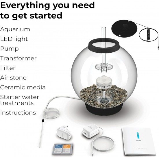 biOrb 72011 Classic 60 LED, 60 L, black, decorative round acrylic aquarium, complete set with patented filter system, LED lighting biOrb 72011 Classic 60 LED, 60 L, black, decorative round acrylic aquarium, complete set with patented filter system, LED lighting