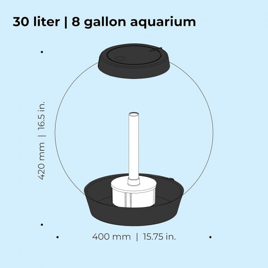 biOrb 72011 Classic 60 LED, 60 L, black, decorative round acrylic aquarium, complete set with patented filter system, LED lighting biOrb 72011 Classic 60 LED, 60 L, black, decorative round acrylic aquarium, complete set with patented filter system, LED lighting