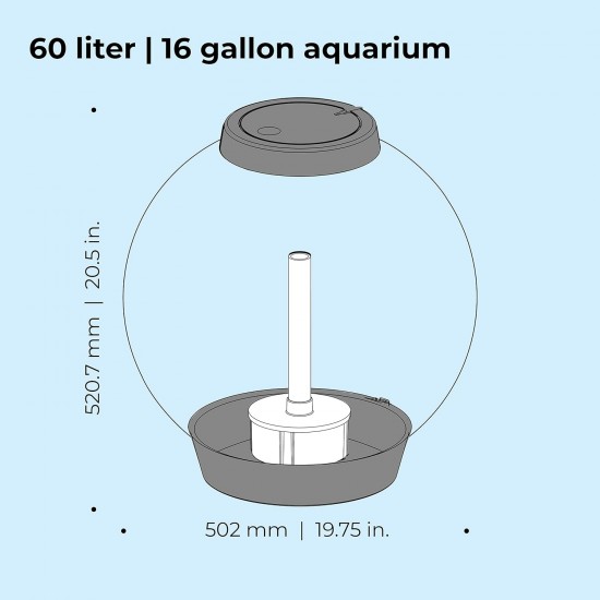 biOrb 72011 Classic 60 LED, 60 L, black, decorative round acrylic aquarium, complete set with patented filter system, LED lighting biOrb 72011 Classic 60 LED, 60 L, black, decorative round acrylic aquarium, complete set with patented filter system, LED lighting