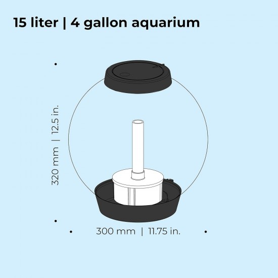 biOrb 72011 Classic 60 LED, 60 L, black, decorative round acrylic aquarium, complete set with patented filter system, LED lighting biOrb 72011 Classic 60 LED, 60 L, black, decorative round acrylic aquarium, complete set with patented filter system, LED lighting