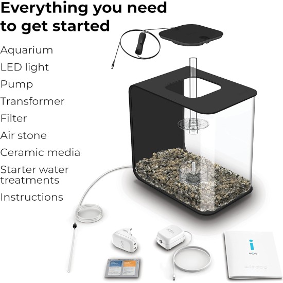 biOrb 72033 Flow 30 LED Black - Elegant Design Aquarium, Complete Set with Filter System, LED Lighting, Floor Gravel and Air Vent Made of Durable Acrylic Glass biOrb 72033 Flow 30 LED Black - Elegant Design Aquarium, Complete Set with Filter System, LED Lighting, Floor Gravel and Air Vent Made of Durable Acrylic Glass