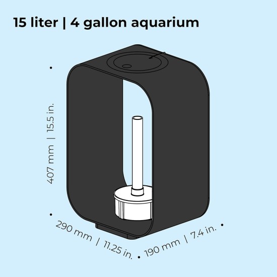 biOrb 72047 Life 15 LED, Transparent, 15 L Tank Volume - Aquarium Set with Filter System, LED Lighting, Ceramic Substrate Made of Robust Acrylic Glass biOrb 72047 Life 15 LED, Transparent, 15 L Tank Volume - Aquarium Set with Filter System, LED Lighting, Ceramic Substrate Made of Robust Acrylic Glass