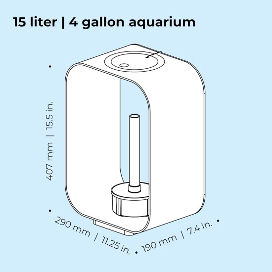 biOrb 72047 Life 15 LED, Transparent, 15 L Tank Volume - Aquarium Set with Filter System, LED Lighting, Ceramic Substrate Made of Robust Acrylic Glass biOrb 72047 Life 15 LED, Transparent, 15 L Tank Volume - Aquarium Set with Filter System, LED Lighting, Ceramic Substrate Made of Robust Acrylic Glass