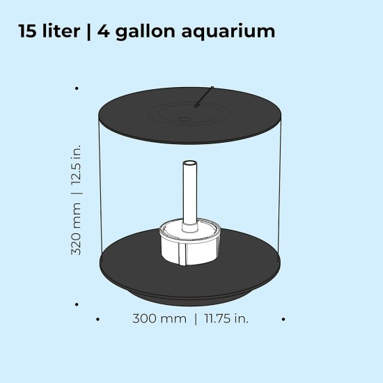 biOrb 72062 Tube 15 LED Black - 15 Litres 360 Degree Decorative Aquarium | Complete Set Made of Acrylic Glass with LED Lighting, Filter System and Base Ceramic biOrb 72062 Tube 15 LED Black - 15 Litres 360 Degree Decorative Aquarium | Complete Set Made of Acrylic Glass with LED Lighting, Filter System and Base Ceramic