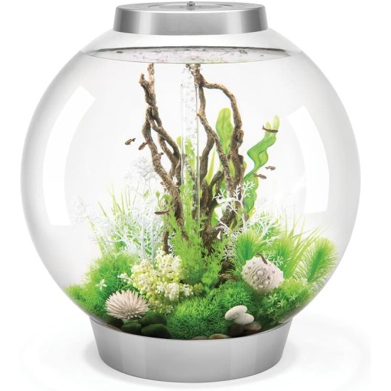 biOrb CLASSIC 105 MCR Silver: Acrylic Fish Tank Round Clear 105 Litres 61 cm Diameter 63 cm Height biOrb CLASSIC 105 MCR Silver: Acrylic Fish Tank Round Clear 105 Litres 61 cm Diameter 63 cm Height