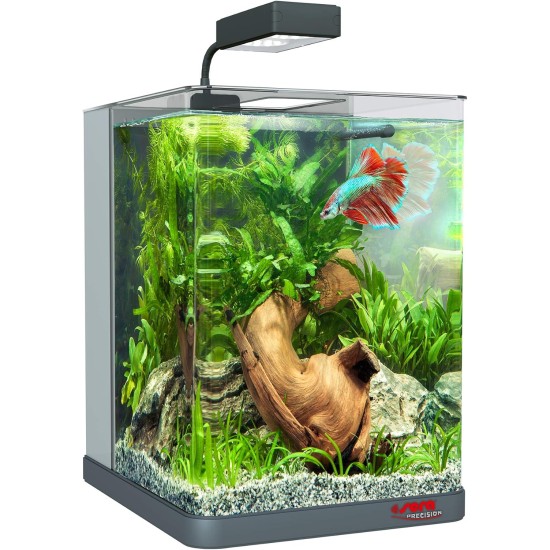 sera Biotop Nano LED Cube Aquarium, 16 L Complete Set, Plug & Play, Curved Glass with LED Lighting and Large 3 Chamber Inner Filter for Shrimps, Crabs and Betta Fish, Dimensions (W x H x D) 22 x 30 x 25 cm sera Biotop Nano LED Cube Aquarium, 16 L Complete Set, Plug & Play, Curved Glass with LED Lighting and Large 3 Chamber Inner Filter for Shrimps, Crabs and Betta Fish, Dimensions (W x H x D) 22 x 30 x 25 cm