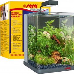 sera Biotop Nano LED Cube Aquarium, 16 L Complete Set, Plug & Play, Curved Glass with LED Lighting and Large 3 Chamber Inner Filter for Shrimps, Crabs and Betta Fish, Dimensions (W x H x D) 22 x 30 x 25 cm sera Biotop Nano LED Cube Aquarium, 16 L Complete Set, Plug & Play, Curved Glass with LED Lighting and Large 3 Chamber Inner Filter for Shrimps, Crabs and Betta Fish, Dimensions (W x H x D) 22 x 30 x 25 cm