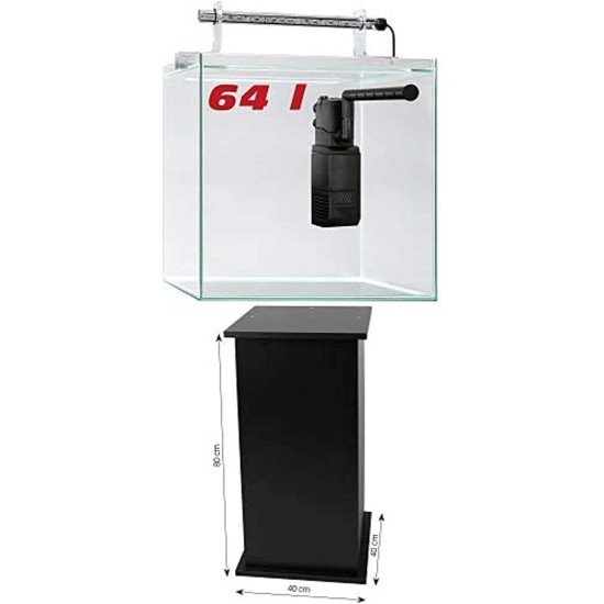 sera Scaper Cube 64 L Starter Set - Compact Aquarium (64 L) Complete Set with Internal Filter and LED Lighting sera Scaper Cube 64 L Starter Set - Compact Aquarium (64 L) Complete Set with Internal Filter and LED Lighting