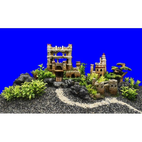 Nobby Aqua Ornaments 'Castle' Aquarium Decoration with Plants 12 x 10.5 x 18 cm Nobby Aqua Ornaments 'Castle' Aquarium Decoration with Plants 12 x 10.5 x 18 cm