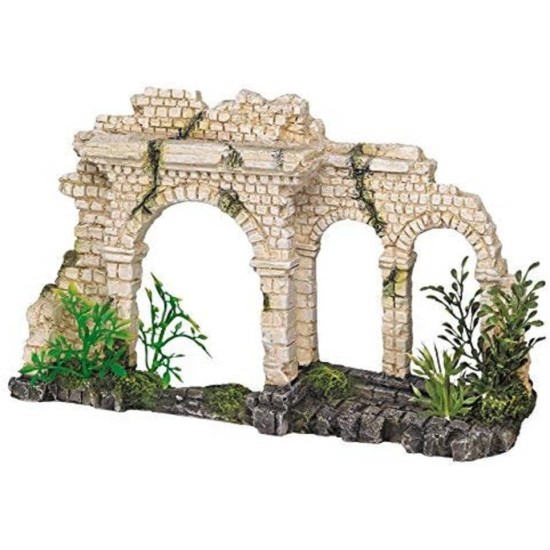 Nobby Aqua Ornaments Wall with Arches with Plants, 25 x 6.5 x 15 cm, Pack of 1 Nobby Aqua Ornaments Wall with Arches with Plants, 25 x 6.5 x 15 cm, Pack of 1