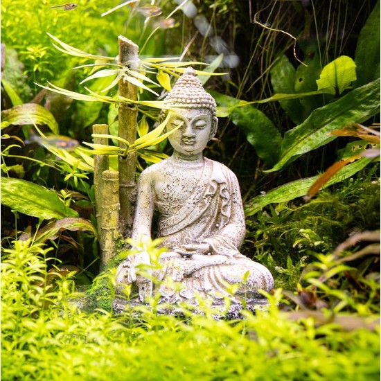 Nobby Aqua Ornaments Zen Statue with Bamboo, 12 x 9 x 16 cm, 1 Piece Nobby Aqua Ornaments Zen Statue with Bamboo, 12 x 9 x 16 cm, 1 Piece