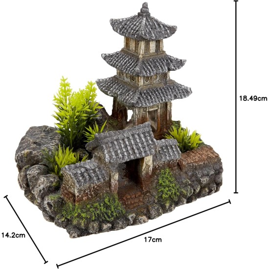 Nobby Asian Temple Aquarium Ornaments, 18.5 x 14.2 x 17 cm Nobby Asian Temple Aquarium Ornaments, 18.5 x 14.2 x 17 cm
