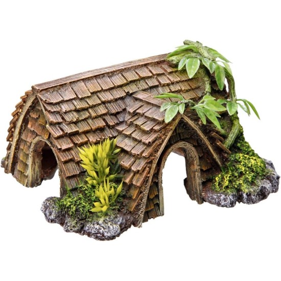 Nobby Cottage with Plants Aquarium Ornaments, 15 x 14 x 8 cm Nobby Cottage with Plants Aquarium Ornaments, 15 x 14 x 8 cm