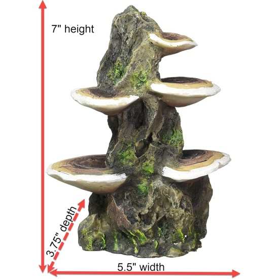 Pen Plax RR1007 Mushrooms on Rock Aquarium Ornament, Medium/5.5" x 4" x 7.5" Pen Plax RR1007 Mushrooms on Rock Aquarium Ornament, Medium/5.5" x 4" x 7.5"