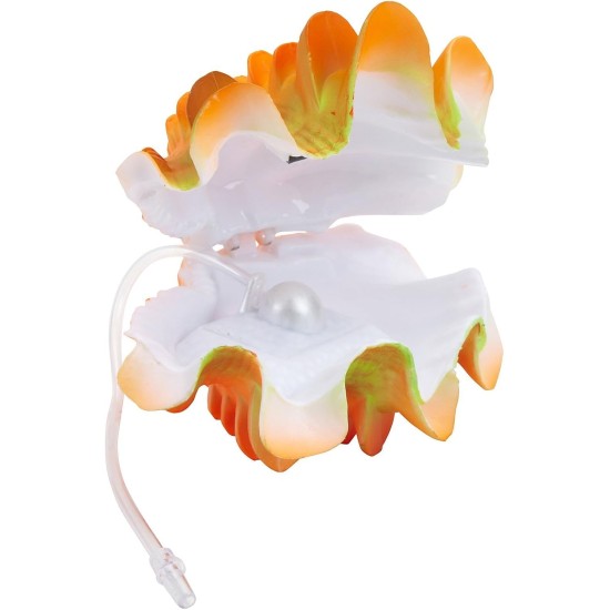 Penn-Plax Aerating Action Ornament, Giant Clam – Opens and Closes