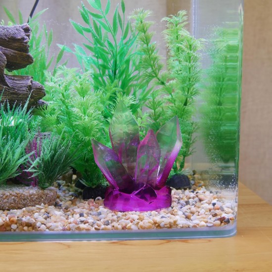 Penn-Plax Deco-Replicas Crystal Cluster Aquarium Decoration - Safe for Freshwater and Saltwater Aquariums - Amethyst Pink Penn-Plax Deco-Replicas Crystal Cluster Aquarium Decoration - Safe for Freshwater and Saltwater Aquariums - Amethyst Pink