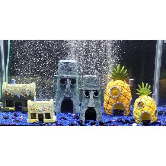 Penn-Plax Spongebob Squarepants Officially Licensed Aquarium Ornament - Spongebob's Pineapple House - Large Penn-Plax Spongebob Squarepants Officially Licensed Aquarium Ornament - Spongebob's Pineapple House - Large