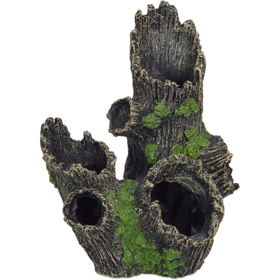Relaxdays Aquarium Decoration, Tree Trunk Cave, Natural Look, Hiding Place, Aquarium Accessories, H x W x D 16.5 x 15.5 x 11 cm, Black/Green Relaxdays Aquarium Decoration, Tree Trunk Cave, Natural Look, Hiding Place, Aquarium Accessories, H x W x D 16.5 x 15.5 x 11 cm, Black/Green