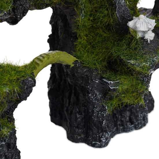 Relaxdays Aquarium Decorative Rocks, Natural Look, Japanese Decoration, Hiding Place, Aquarium Accessories, 17 x 23.5 cm, Black/Green Relaxdays Aquarium Decorative Rocks, Natural Look, Japanese Decoration, Hiding Place, Aquarium Accessories, 17 x 23.5 cm, Black/Green