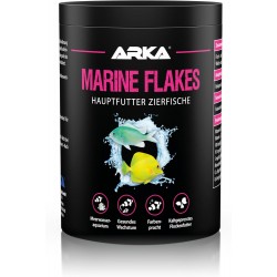 ARKA Marine Flakes - 1000ml / 100g - Flake Food for Saltwater Fish, Promotes Colour Splendor and Growth, Cold Pressed, Supports Fish Health