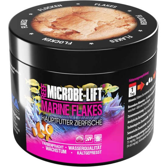 ARKA Marine Flakes 500ml / 50g Flake Food for Saltwater Fish Promotes Colour Splendor and Growth, Cold Pressed, Supports Fish Health ARKA Marine Flakes 500ml / 50g Flake Food for Saltwater Fish Promotes Colour Splendor and Growth, Cold Pressed, Supports Fish Health