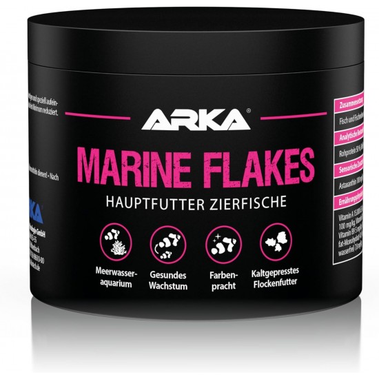 ARKA Marine Flakes 500ml / 50g Flake Food for Saltwater Fish Promotes Colour Splendor and Growth, Cold Pressed, Supports Fish Health ARKA Marine Flakes 500ml / 50g Flake Food for Saltwater Fish Promotes Colour Splendor and Growth, Cold Pressed, Supports Fish Health