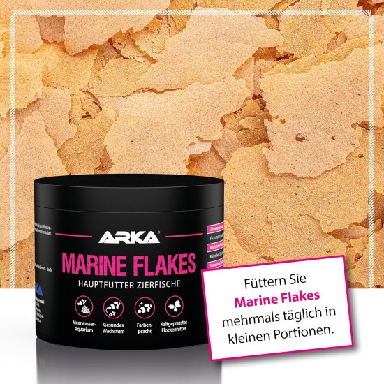 ARKA Marine Flakes 500ml / 50g Flake Food for Saltwater Fish Promotes Colour Splendor and Growth, Cold Pressed, Supports Fish Health ARKA Marine Flakes 500ml / 50g Flake Food for Saltwater Fish Promotes Colour Splendor and Growth, Cold Pressed, Supports Fish Health
