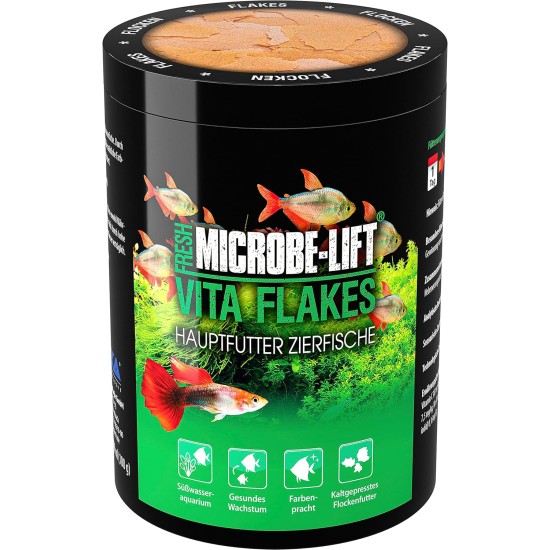 ARKA Vita Flakes - 1000 ml - High-quality flake food as a complete food, promotes health and vitality of fish in freshwater aquariums ARKA Vita Flakes - 1000 ml - High-quality flake food as a complete food, promotes health and vitality of fish in freshwater aquariums