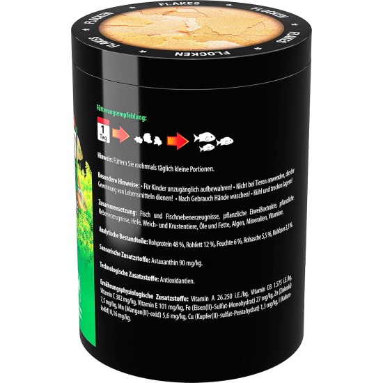 ARKA Vita Flakes - 1000 ml - High-quality flake food as a complete food, promotes health and vitality of fish in freshwater aquariums ARKA Vita Flakes - 1000 ml - High-quality flake food as a complete food, promotes health and vitality of fish in freshwater aquariums