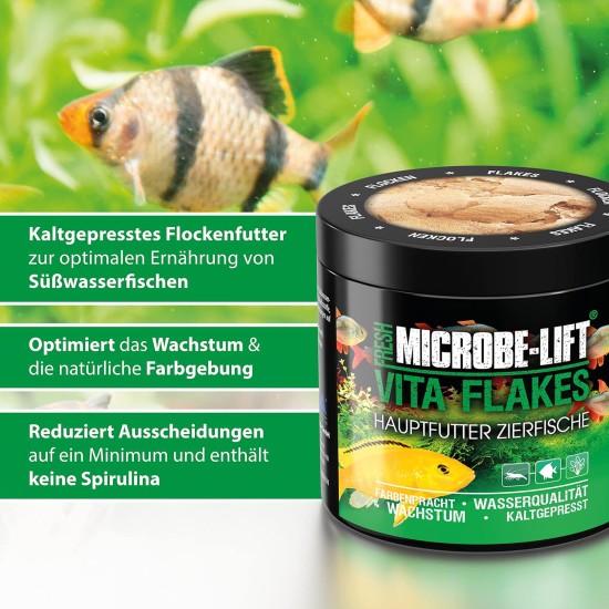 ARKA Vita Flakes - 250 ml / 30 g - High Quality Flake Food as a Sole Food, Promotes Health and Vitality of Fish in Freshwater Aquariums ARKA Vita Flakes - 250 ml / 30 g - High Quality Flake Food as a Sole Food, Promotes Health and Vitality of Fish in Freshwater Aquariums