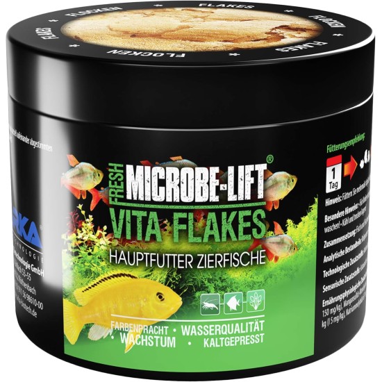 ARKA Vita Flakes - 250 ml / 30 g - High Quality Flake Food as a Sole Food, Promotes Health and Vitality of Fish in Freshwater Aquariums ARKA Vita Flakes - 250 ml / 30 g - High Quality Flake Food as a Sole Food, Promotes Health and Vitality of Fish in Freshwater Aquariums