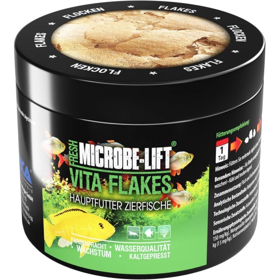 ARKA Vita Flakes - 250 ml / 30 g - High Quality Flake Food as a Sole Food, Promotes Health and Vitality of Fish in Freshwater Aquariums ARKA Vita Flakes - 250 ml / 30 g - High Quality Flake Food as a Sole Food, Promotes Health and Vitality of Fish in Freshwater Aquariums