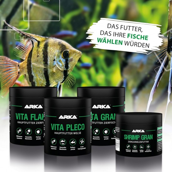 ARKA Vita Gran - 250 ml / 120 g - Nutrient Rich Granulate Food for Vibrant Colours and Healthy Growth in Freshwater Aquariums - Cold Pressed ARKA Vita Gran - 250 ml / 120 g - Nutrient Rich Granulate Food for Vibrant Colours and Healthy Growth in Freshwater Aquariums - Cold Pressed